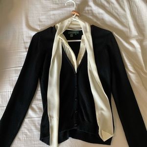 Silk cashmere cardigan sweater